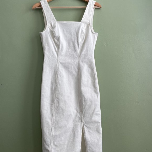 J. Crew Denim Midi Dress (White) - Picture 3 of 3